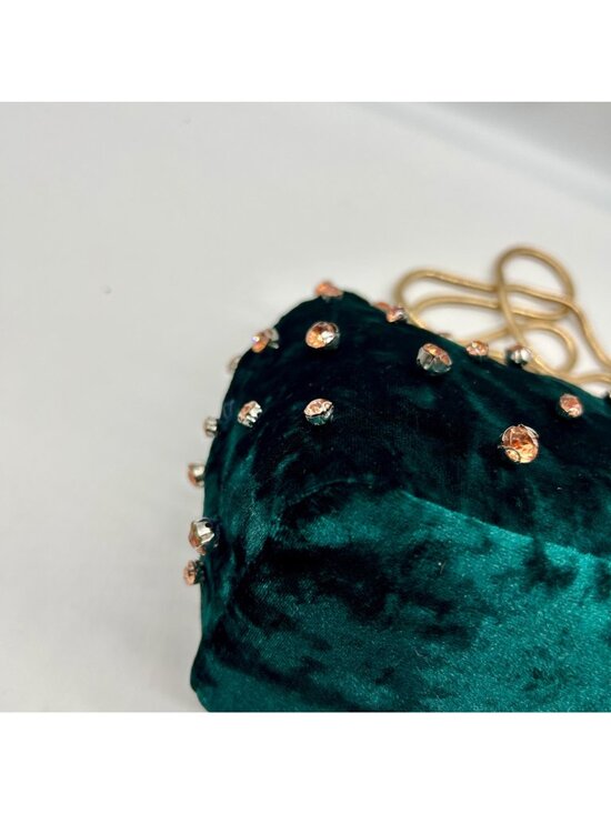 Madison West Green Velvet Party Bucket Bag main image 5